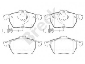 BRECK 23018 00 701 10 stabdžių trinkelių rinkinys, diskinis stabdys 
 Techninės priežiūros dalys -> Papildomas remontas
4B0698151, 4B0698151A, 4B0698151AB