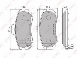 LYNXauto BD-3602 stabdžių trinkelių rinkinys, diskinis stabdys 
 Techninės priežiūros dalys -> Papildomas remontas
58101-1FA00, 58101-1FA50, 58101-1FE00