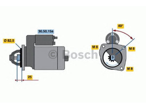 BOSCH 0 001 110 027 starteris 
 Elektros įranga -> Starterio sistema -> Starteris