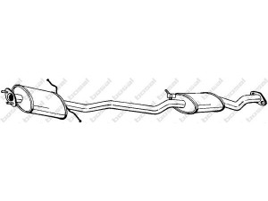 BOSAL 281-341 priekinis duslintuvas 
 Išmetimo sistema -> Duslintuvas
E526-40-300A