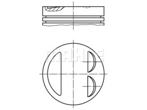MAHLE ORIGINAL 011 97 00 stūmoklis 
 Variklis -> Cilindrai/stūmokliai
623 273, 903 535 92