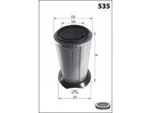 MECAFILTER FA1024 oro filtras 
 Filtrai -> Oro filtras
693075, 3167143R1, 0003566007, 5000560078