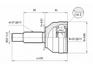 STATIM C.209 jungčių komplektas, kardaninis velenas 
 Ratų pavara -> Sujungimai/komplektas
93BG3B413BE, 7294547