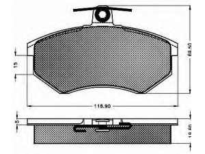 BSF 10260 stabdžių trinkelių rinkinys, diskinis stabdys 
 Techninės priežiūros dalys -> Papildomas remontas
357698151, 431698151D, 437698151