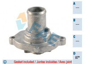 FAE 5344487 termostatas, aušinimo skystis 
 Aušinimo sistema -> Termostatas/tarpiklis -> Thermostat
46523118, 46737644