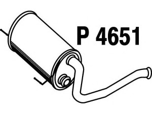 FENNO P4651 vidurinis duslintuvas 
 Išmetimo sistema -> Duslintuvas
1726-E7, 1728-83