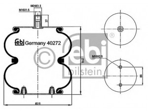 FEBI BILSTEIN 40272 dėklas, pneumatinė pakaba 
 Pakaba -> Pneumatinė pakaba
942 320 58 21, 942 327 06 01, 942 327 08 01