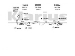 KLARIUS 750204E išmetimo sistema 
 Išmetimo sistema -> Išmetimo sistema, visa