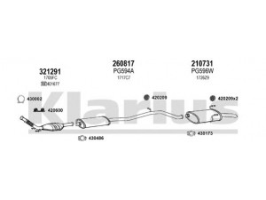 KLARIUS 631079E išmetimo sistema