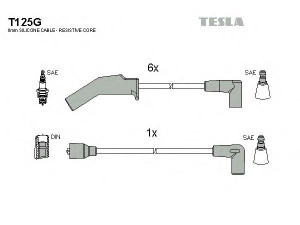 TESLA T125G uždegimo laido komplektas 
 Kibirkšties / kaitinamasis uždegimas -> Uždegimo laidai/jungtys