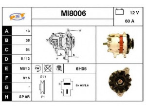 SNRA MI8006 kintamosios srovės generatorius
A2T49577, MD099621
