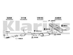 KLARIUS 940603U išmetimo sistema