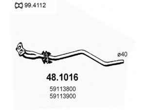 ASSO 48.1016 išleidimo kolektorius 
 Išmetimo sistema -> Išmetimo vamzdžiai
0059113800, 0059113900, 59113800