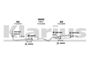 KLARIUS 930302E išmetimo sistema 
 Išmetimo sistema -> Išmetimo sistema, visa