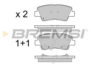 BREMSI BP3471 stabdžių trinkelių rinkinys, diskinis stabdys
0446602280, 48413341A0, 58302-1RA30
