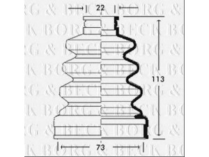 BORG & BECK BCB2709 gofruotoji membrana, kardaninis velenas 
 Ratų pavara -> Gofruotoji membrana
28023-AA030