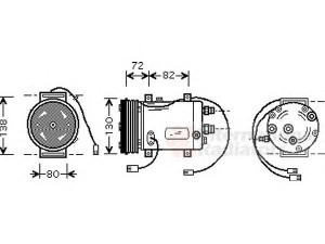 VAN WEZEL 0300K179 kompresorius, oro kondicionierius 
 Oro kondicionavimas -> Kompresorius/dalys
4A0260805AH