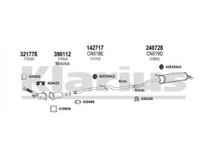 KLARIUS 180587E išmetimo sistema 
 Išmetimo sistema -> Išmetimo sistema, visa