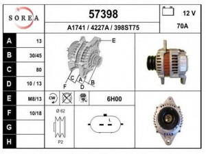 EAI 57398 kintamosios srovės generatorius
8971845310, LR170760