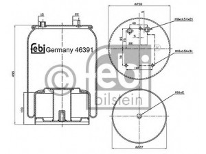 FEBI BILSTEIN 46391 dėklas, pneumatinė pakaba
0083 656, 1697 687, 83 656