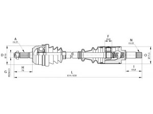 OPEN PARTS DRS6084.00 kardaninis velenas 
 Ratų pavara -> Kardaninis velenas
32721K, 32724J, 327251, 32729J