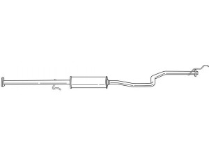 AKS DASIS SG23428 vidurinis duslintuvas 
 Išmetimo sistema -> Duslintuvas
18220ST3E60