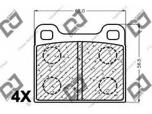 DJ PARTS BP1177 stabdžių trinkelių rinkinys, diskinis stabdys 
 Techninės priežiūros dalys -> Papildomas remontas
0004205720, 0004205820, 0004206220
