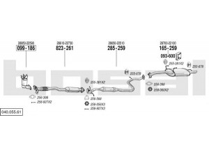 BOSAL 040.055.61 išmetimo sistema 
 Išmetimo sistema -> Išmetimo sistema, visa