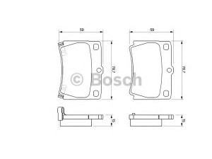 BOSCH 0 986 424 711 stabdžių trinkelių rinkinys, diskinis stabdys 
 Techninės priežiūros dalys -> Papildomas remontas
4605A783, AY060MT009, MN102626