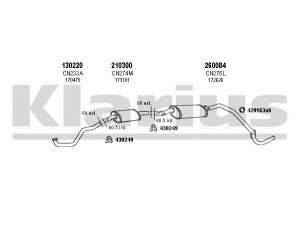 KLARIUS 630287E išmetimo sistema 
 Išmetimo sistema -> Išmetimo sistema, visa