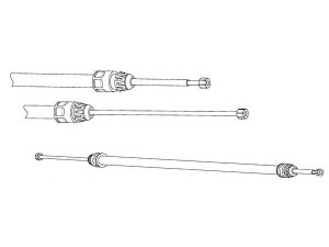 KAWE DM02170 trosas, stovėjimo stabdys 
 Stabdžių sistema -> Valdymo svirtys/trosai
1684200585, 1684201585