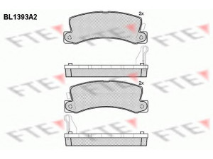FTE BL1393A2 stabdžių trinkelių rinkinys, diskinis stabdys 
 Techninės priežiūros dalys -> Papildomas remontas
04466-20020, 04466-20070, 04466-20100