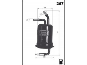 MECAFILTER ELE6069 kuro filtras 
 Techninės priežiūros dalys -> Papildomas remontas
0K2A120490, 0K2A120490A, 0K2AA20490
