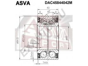 ASVA DACM45844042 rato guolis 
 Ašies montavimas/vairavimo mechanizmas/ratai -> Rato stebulė/montavimas -> Rato guolis