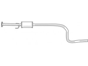 AKS DASIS SG73403 vidurinis duslintuvas 
 Išmetimo sistema -> Duslintuvas
96328065