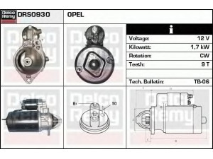 DELCO REMY DRS0930 starteris 
 Elektros įranga -> Starterio sistema -> Starteris
1202036, 1202956