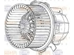 HELLA 8EW 351 040-251 vidaus pūtiklis 
 Šildymas / vėdinimas -> Orpūtė/dalys
8K1 820 021 B, 8K1 820 021 C