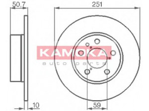 KAMOKA 103134 stabdžių diskas 
 Stabdžių sistema -> Diskinis stabdys -> Stabdžių diskas
164062610001, 60569164, 60801786