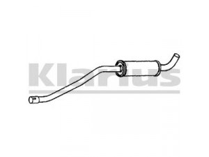 KLARIUS 230197 vidurinis duslintuvas 
 Išmetimo sistema -> Duslintuvas
210611202005, 21061202005, 210701202005