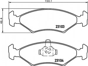 HELLA PAGID 8DB 355 008-331 stabdžių trinkelių rinkinys, diskinis stabdys 
 Techninės priežiūros dalys -> Papildomas remontas
1010503, 1030602, 1039106, 1042688