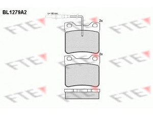 FTE BL1279A2 stabdžių trinkelių rinkinys, diskinis stabdys 
 Techninės priežiūros dalys -> Papildomas remontas
425081, 425193