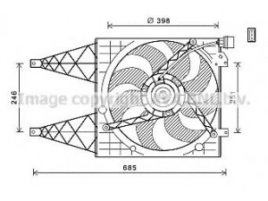 PRASCO VW7532 ventiliatorius, radiatoriaus 
 Aušinimo sistema -> Oro aušinimas
6Q0959455AD, 6R0959455C, 6Q0959455AD