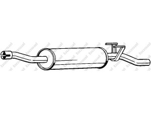 BOSAL 280-171 vidurinis duslintuvas 
 Išmetimo sistema -> Duslintuvas
906 490 10 01, 906 490 11 01