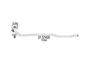 MTS 01.57400 vidurinis duslintuvas 
 Išmetimo sistema -> Duslintuvas
170558