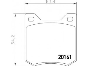 MINTEX MGB550 stabdžių trinkelių rinkinys, diskinis stabdys 
 Techninės priežiūros dalys -> Papildomas remontas
424538, 424552, 425178