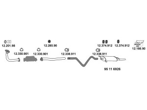 EBERSPÄCHER 12_536 išmetimo sistema 
 Išmetimo sistema -> Išmetimo sistema, visa