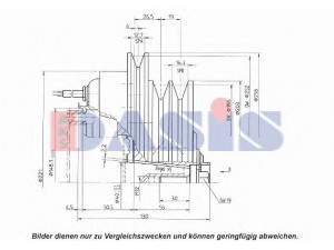 AKS DASIS 851268N magnetinė sankaba, oro kondicionieriaus kompresorius
