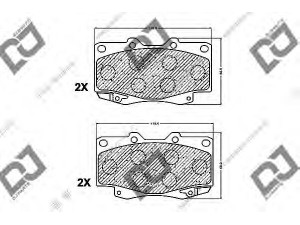 DJ PARTS BP1044 stabdžių trinkelių rinkinys, diskinis stabdys 
 Techninės priežiūros dalys -> Papildomas remontas
04465-04030, 04465-04050, 04465-0K020