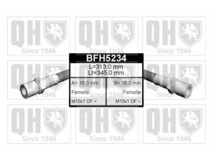QUINTON HAZELL BFH5234 stabdžių žarnelė 
 Stabdžių sistema -> Stabdžių žarnelės
FBH 6437, 90947 02446, 96950 33455