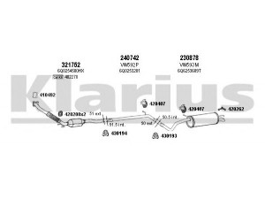 KLARIUS 780044E išmetimo sistema 
 Išmetimo sistema -> Išmetimo sistema, visa